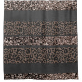 Luipaard Glitter Strepen Glam 6 Douchegordijn (Voorkant)