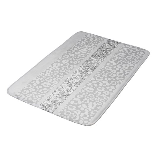 Luipaard Glitter Strepen Glam 7 Badmat (Gekanteld)