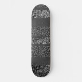 Luipaard Glitter Strepen Glam 9 Persoonlijk Skateboard (Voorkant)