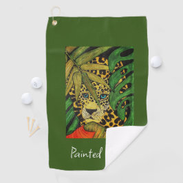 Luipaard Golf handdoek beschilderd wild