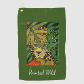 Luipaard Golf handdoek beschilderd wild (Voorkant)