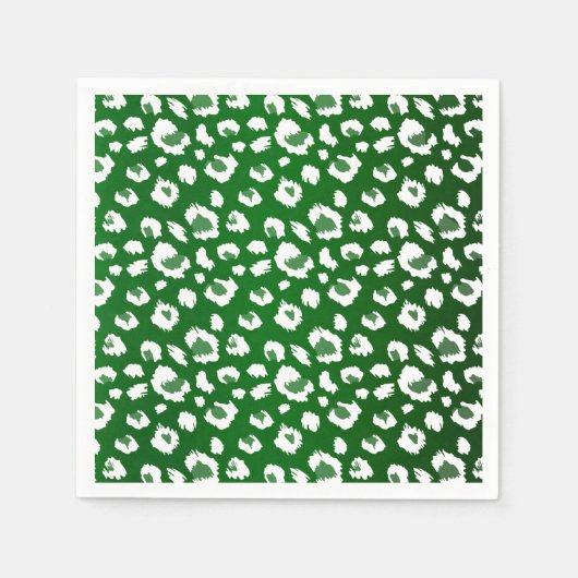 Luipaard groen dier print patroon feest servet (Voorkant)
