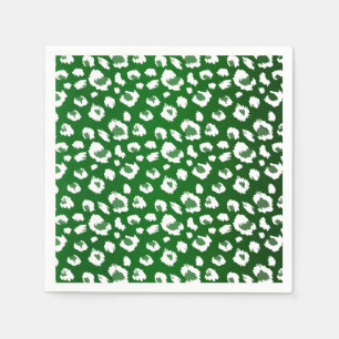 Luipaard groen dier printen patroon feest servet