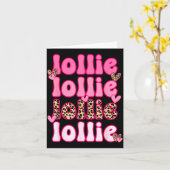 Luipaard Groovy Lollie Valentijnsdag Vrouwen Valen Kaart (Gele Bloem)