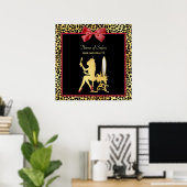 Luipaard Haar Schoonheidssalon Poster (Thuiskantoor)