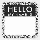 Luipaard Hallo Mijn Naam Is Stickers (Voorkant)