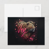 Luipaard Hart Liefde Graffiti Kunst Briefkaart (Voorkant / Achterkant)