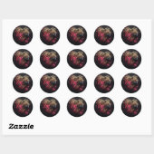 Luipaard Hart Liefde Graffiti Kunst                Ronde Sticker (Vel)