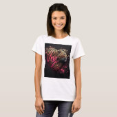 Luipaard Hart Liefde Graffiti Kunst T-shirt (Voorkant volledig)