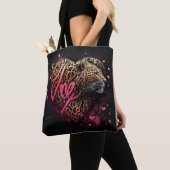 Luipaard Hart Liefde Graffiti Kunst Tote Bag (Dichtbij)