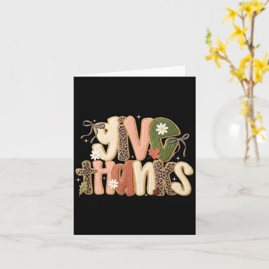 Luipaard Herfst Dankbaar Coquette Latch Hook Garen Kaart (Gele Bloem)