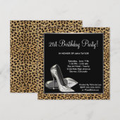 Luipaard Hoge Hakken Vrouwen 21e Verjaardag Kaart (Voorkant / Achterkant)