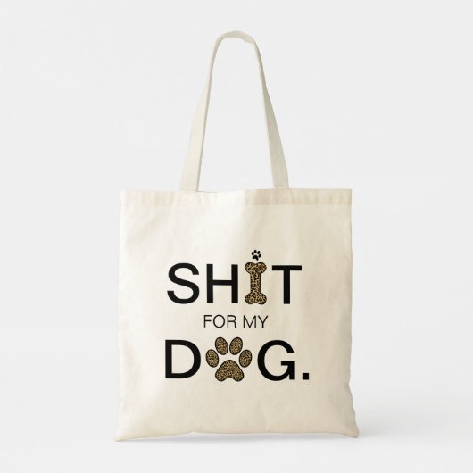 Luipaard Hondenpoten Cheetah Dier Modern Grappig Tote Bag (Achterkant)