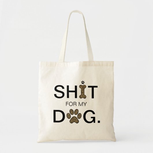Luipaard Hondenpoten Cheetah Dier Modern Grappig Tote Bag (Voorkant)