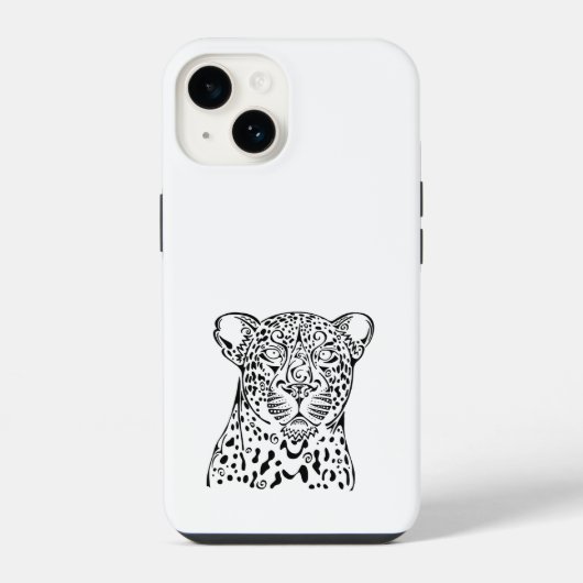 Luipaard "Hosana"-ontwerp iPhone Hoesje (Achterkant)