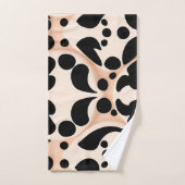 Luipaard huid Beige Bloemen Modern Mozaïek Patroon Bad Handdoek (Handdoek)