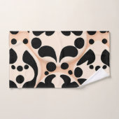 Luipaard huid Beige Bloemen Modern Mozaïek Patroon Bad Handdoek (Handdoek)