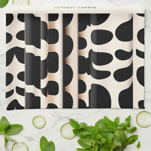 Luipaard huid Beige Modern Patroon Theedoek (Gevouwen)