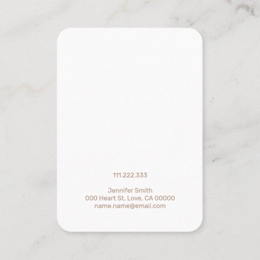 Luipaard Huid Handgemaakte Sieraden Studs Display Visitekaartje (Achterkant)