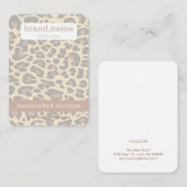 Luipaard Huid Handgemaakte Sieraden Studs Display Visitekaartje (Voorkant / Achterkant)