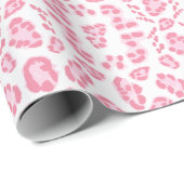Luipaard Ikat in Roze Cadeaupapier (Rol Hoek)