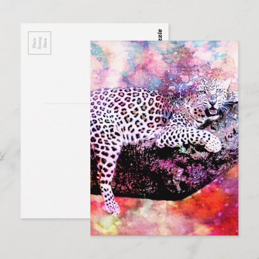 LUIPAARD IN BOOM BRIEFKAART (Voorkant / Achterkant)