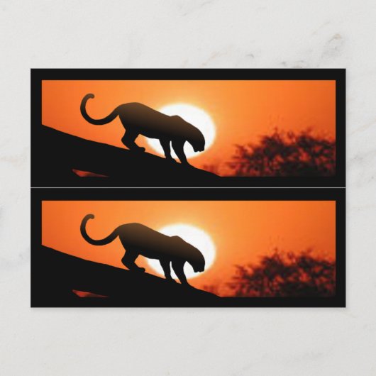 Luipaard in de bladwijzer van de bomen briefkaart (Voorkant)