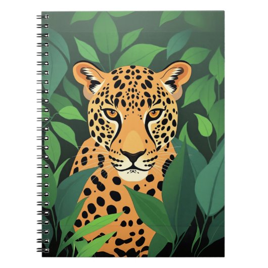 Luipaard in de jungle notitieboek (Voorkant)