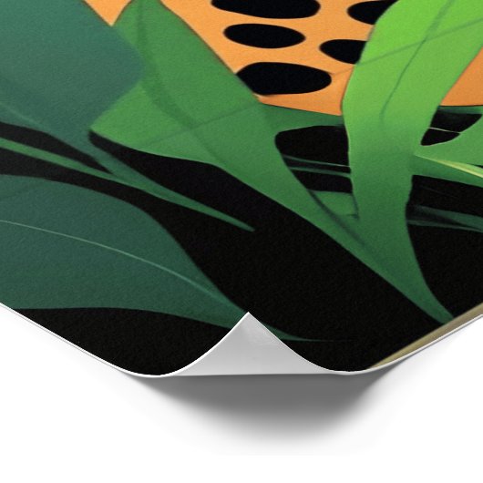 Luipaard in het Oerwoud Poster (Hoek)