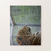 Luipaard in kooi legpuzzel (Verticaal)