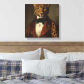 Luipaard in pak | Dierenkunst | Dier in een pak Canvas Afdruk (Insitu (Slaapkamer))