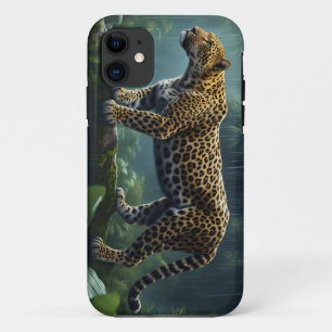 Luipaard in regenachtig Oerwoud Case-Mate iPhone Case