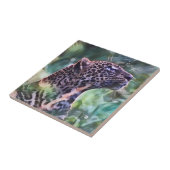 Luipaard in zonlicht tegeltje (Zijkant)