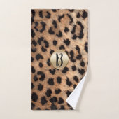 Luipaard Jachtluipaard Dierenprint Chic Monogram Bad Handdoek (Handdoek)
