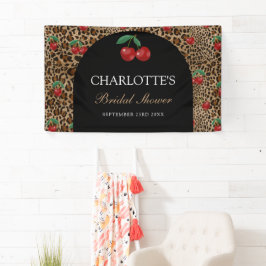 Luipaard Jachtluipaard Dierenprint Kersen Bruiloft Spandoek