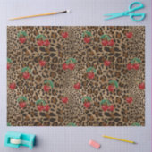 Luipaard Jachtluipaard Dierenprint Rode Kersen Pat Tissuepapier (Craft)