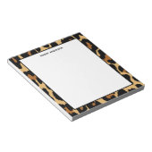 Luipaard Jachtluipaard Dierprint Patroon Monogram Notitieblok (Schuin)