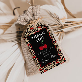 Luipaard Jachtluipaard Kers Verjaardag Cadeau Labe Cadeaulabel