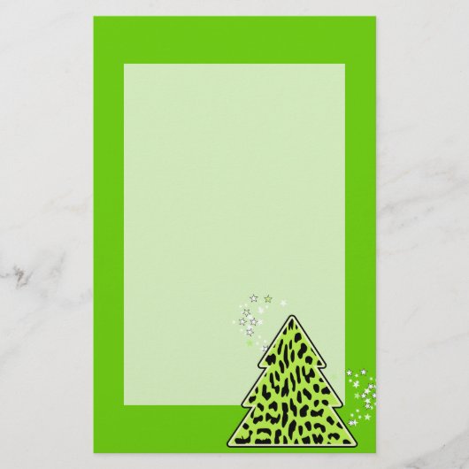 Luipaard jachtluipaard Kerstboom Briefpapier (Voorkant)