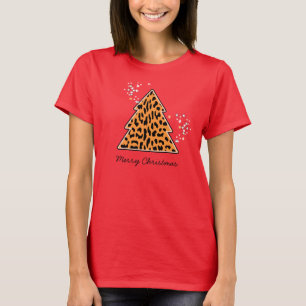Luipaard jachtluipaard Kerstboom T-shirt