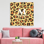 Luipaard Jachtluipaard Monogram Gestrekte Canvaspr Canvas Afdruk (Insitu (Woonkamer))