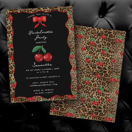 Luipaard Jachtluipaard Print Kersen Cocktails Bach Kaart