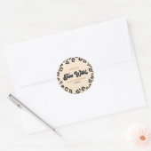 Luipaard Jachtluipaard Print Twee Wilde 2de Verjaa Ronde Sticker (Envelop)