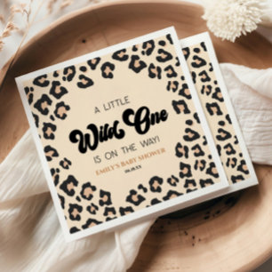 Luipaard Jachtluipaard Print Wilde Eén Baby Shower Servet