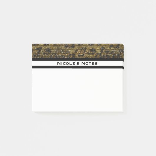 Luipaard Jachtluipaard Schittering Glamour Trendse Post-it® Notes (Voorkant)