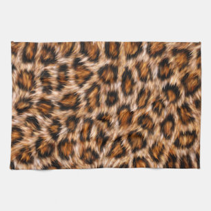Luipaard Jaguar Kat Bruine Vacht Patroon Theedoek