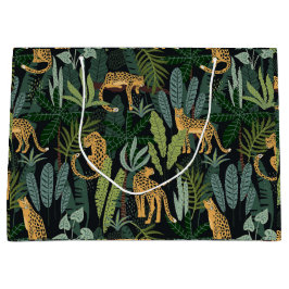 Luipaard Jungle Bos Illustratie Naadloos  Groot Cadeauzakje