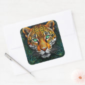 Luipaard jungle esthetische decor safari dier vierkante sticker (Envelop)
