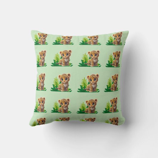 Luipaard Jungle Kussensloop Kussen (Achterkant)