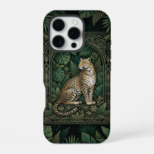 Luipaard Jungle Troon   Donkere iPhone 16 Pro Hoes Hoesje